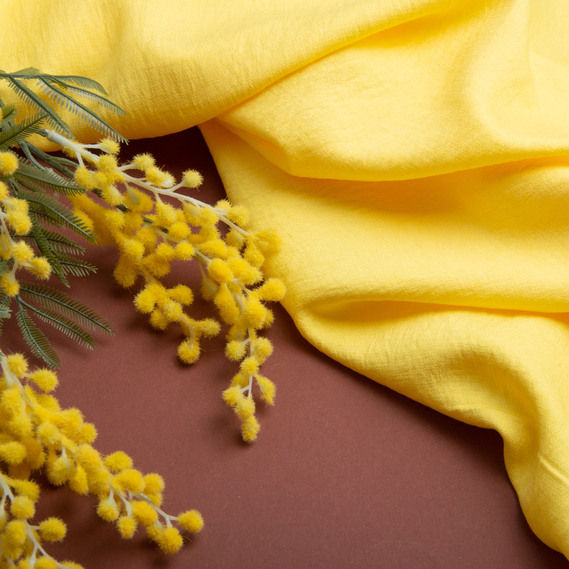 The fabric is solid color Aria linen V-1540 жовтий, фото 3 The fabric is solid color Aria linen V-1540 жовтий, фото 3