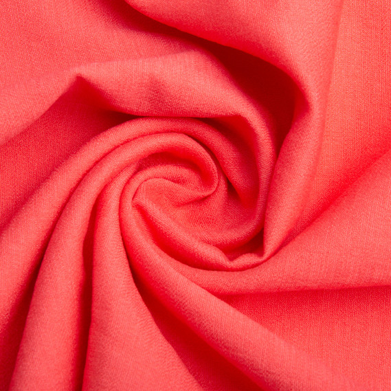 Ткань Лен однотонный Ария V-1738 корал, фото 1