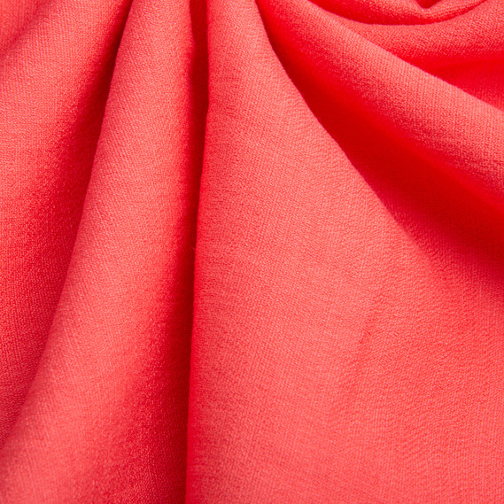 Ткань Лен однотонный Ария V-1738 корал, фото 2
