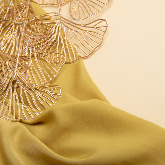 Ткань плательная КРІСТЕЛЬ 110 г/м2 гірчиця, фото 3