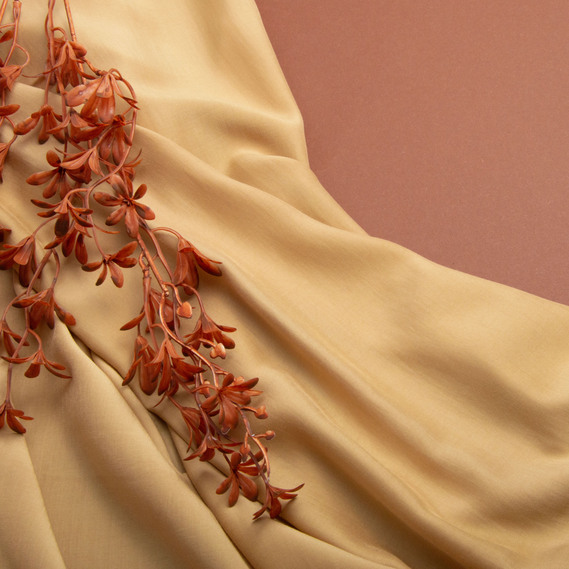 Dress fabric CRYSTEL 110 g/m2 карамель, фото 3