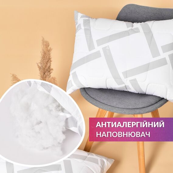 Набір подушок 2 шт Elegantly IDEIA 50х70 см, аналог лебединого пуху, штучний пух, м`яка подушка з блискавкою, фото 2