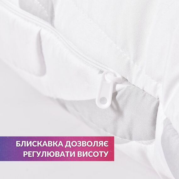 Набір подушок 2 шт Elegantly IDEIA 50х70 см, аналог лебединого пуху, штучний пух, м`яка подушка з блискавкою, фото 10