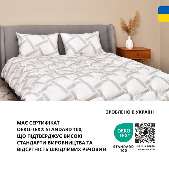 Set of pillow 50x70 cm 2 pieces and euro blanket 200x220 cm Elegantly IDEIA, analogue of swan down, artificial down, soft pillow with zipper, фото 11 Set of pillow 50x70 cm 2 pieces and euro blanket 200x220 cm Elegantly IDEIA, analogue of swan down, artificial down, soft pillow with zipper, фото 11