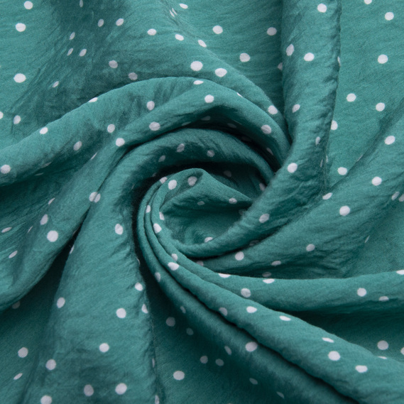The fabric is muslin viscose горошок т/бірюза, фото 1 The fabric is muslin viscose горошок т/бірюза, фото 1