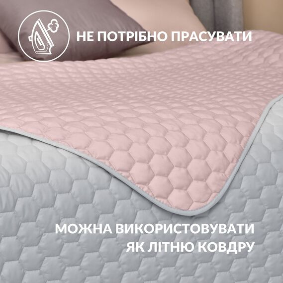 Покрывало на кровать Silhouette 240x260 IDEIA двухстороннее, прочная стежка ткани, антиаллергенное волоконо м’ята , фото 6