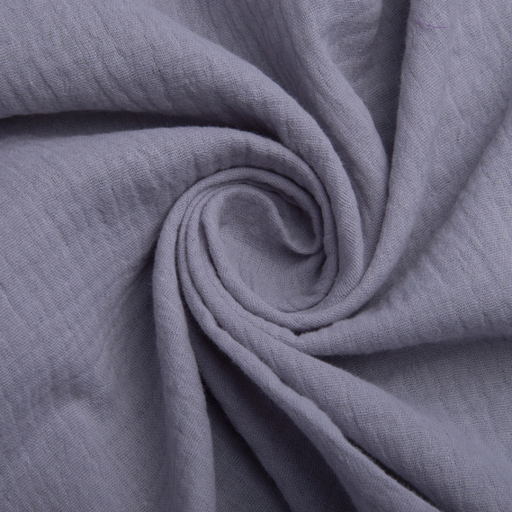 Ткань хлопок плательная Муслин 135 см, 125 гр/м2 для платьев, блузок, юбок, халатов, костюмов сіра, фото 1