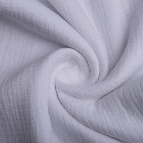Cotton fabric Muslin for dresses, blouses, skirts біла, фото 1
