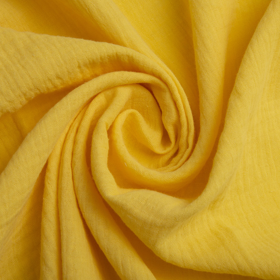 Cotton fabric Muslin for dresses, blouses, skirts жовта, фото 1 Cotton fabric Muslin for dresses, blouses, skirts жовта, фото 1