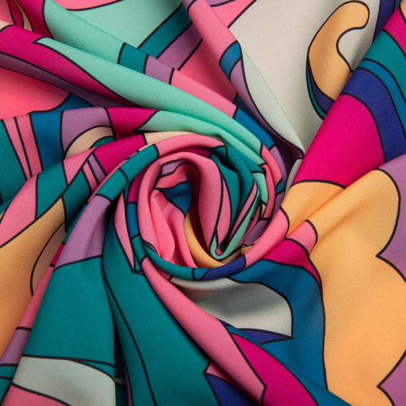 Тканина для одягу плательна Super soft 65  гр/м2, легка, ніжна, поліестр  вітраж казковий, фото 1 Тканина для одягу плательна Super soft 65  гр/м2, легка, ніжна, поліестр  вітраж казковий, фото 1