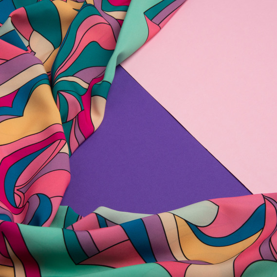 Тканина для одягу плательна Super soft 65  гр/м2, легка, ніжна, поліестр  вітраж казковий, фото 3 Тканина для одягу плательна Super soft 65  гр/м2, легка, ніжна, поліестр  вітраж казковий, фото 3