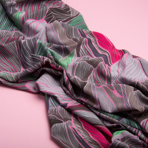 Ткань для одежды плательная Super soft 65  гр/м2, легкая, нежная, полиестр  перо рожеве, фото 3