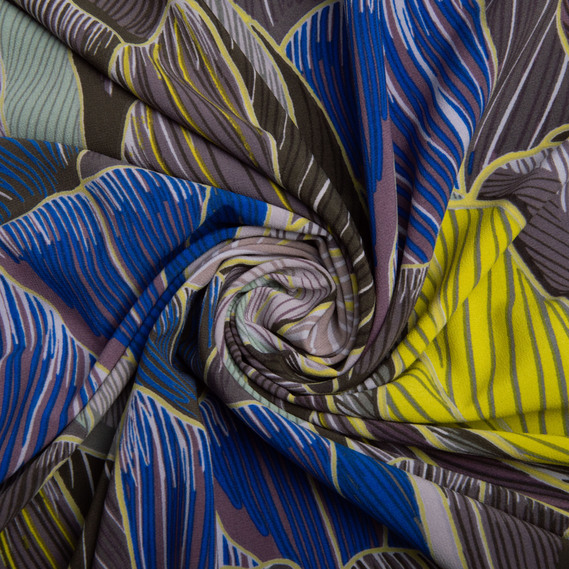 Тканина для одягу плательна Super soft 65  гр/м2, легка, ніжна, поліестр  перо сине, фото 1 Тканина для одягу плательна Super soft 65  гр/м2, легка, ніжна, поліестр  перо сине, фото 1