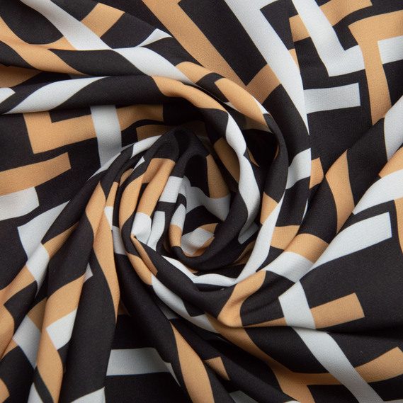 Ткань для одежды плательная Super soft 65  гр/м2, легкая, нежная, полиестр  фенді, фото 1