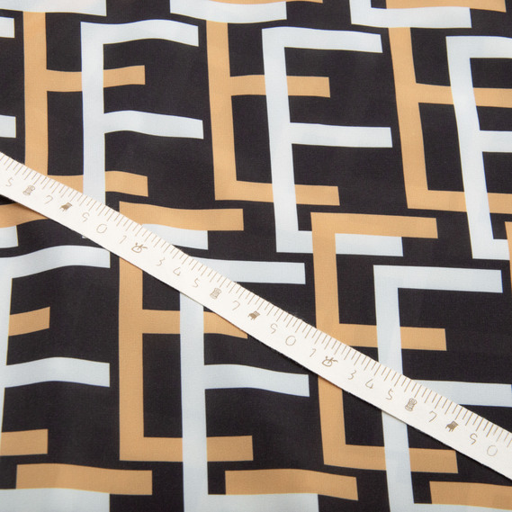 Ткань для одежды плательная Super soft 65  гр/м2, легкая, нежная, полиестр  фенді, фото 4