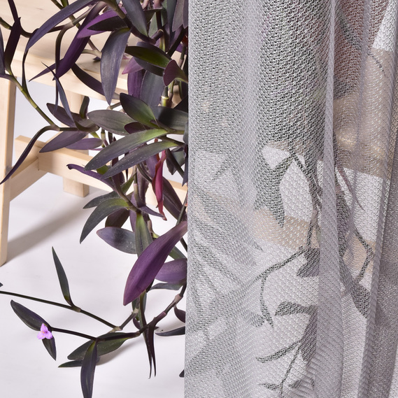 Ткань тюль жаккард Марс V-gri, фото 3 Ткань тюль жаккард Марс V-gri, фото 3