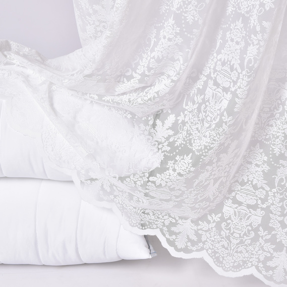 Ткань тюль жаккард Венера V-krem, фото 4