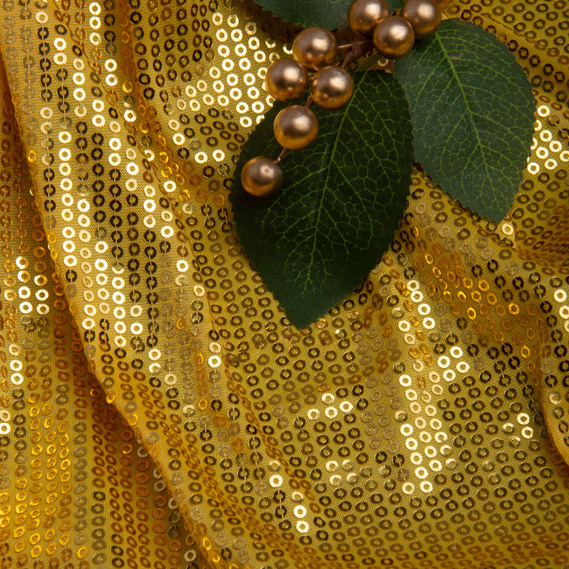 Трикотаж пайетка 228 гр/м2, блестящая, блестящая ткань для вечерней одежды жовта, фото 3 Трикотаж пайетка 228 гр/м2, блестящая, блестящая ткань для вечерней одежды жовта, фото 3