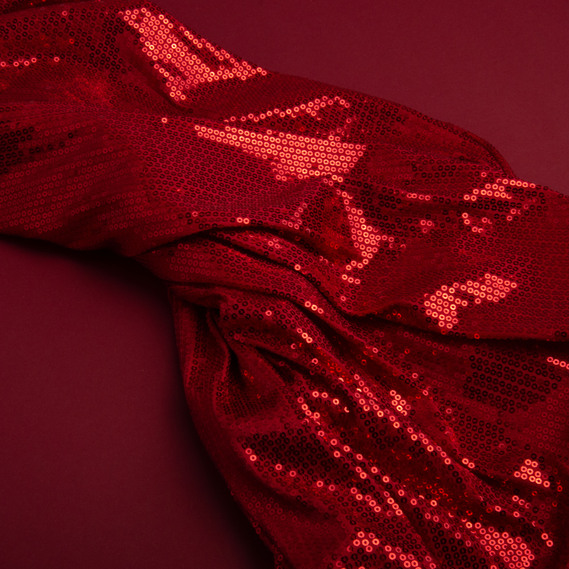 Трикотаж пайетка 228 гр/м2, блестящая, блестящая ткань для вечерней одежды червона, фото 3 Трикотаж пайетка 228 гр/м2, блестящая, блестящая ткань для вечерней одежды червона, фото 3