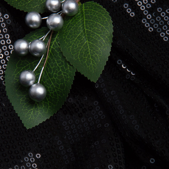 Трикотаж пайетка 228 гр/м2, блестящая, блестящая ткань для вечерней одежды чорна, фото 3 Трикотаж пайетка 228 гр/м2, блестящая, блестящая ткань для вечерней одежды чорна, фото 3