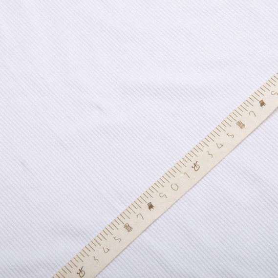 Ткань трикотаж для одежды вискоза Рубчик Dino, натуральная ткань 240 гр/м2 біла, фото 4