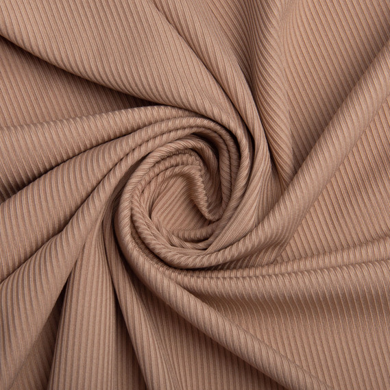 Тканина трикотаж для одежды Рубчик 260 гр/м2, трикотажна тканина беж, фото 1