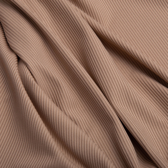 Тканина трикотаж для одежды Рубчик 260 гр/м2, трикотажна тканина беж, фото 2