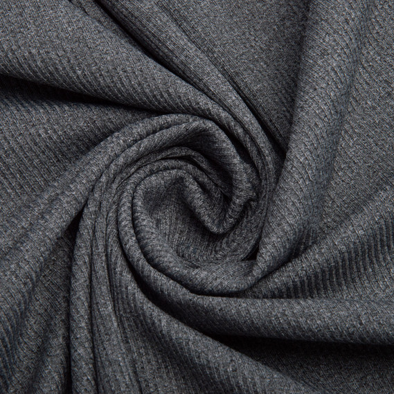 Knitwear fabric viscose Rubchyk 260 gr/m2 сірий меланж, фото 1