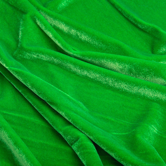 Ткань костюмная бархатная, бархат, блестящая ткань плательная стрейчевая 300 гр/м2 салат, фото 2