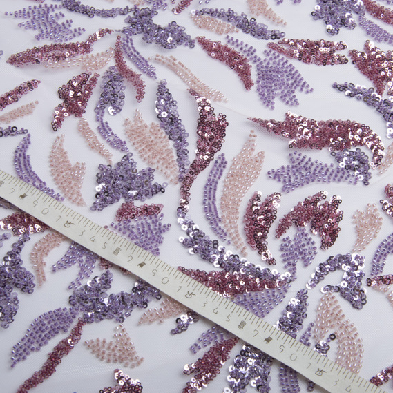 Ткань гипюр бисер Милан, нарядная ткань, ткань для вечерних платьев, блестящая ткань пудра, фото 3 Ткань гипюр бисер Милан, нарядная ткань, ткань для вечерних платьев, блестящая ткань пудра, фото 3