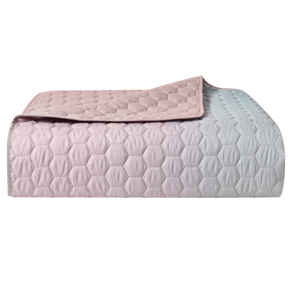 Покривало на ліжко Silhouette 240x260 IDEIA двосторонне, міцна стібка тканини, антиалергенне волокно пудра, фото 7