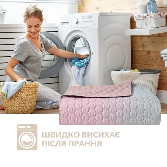 Покривало на ліжко Silhouette 240x260 IDEIA двосторонне, міцна стібка тканини, антиалергенне волокно пудра, фото 9 Покривало на ліжко Silhouette 240x260 IDEIA двосторонне, міцна стібка тканини, антиалергенне волокно пудра, фото 9