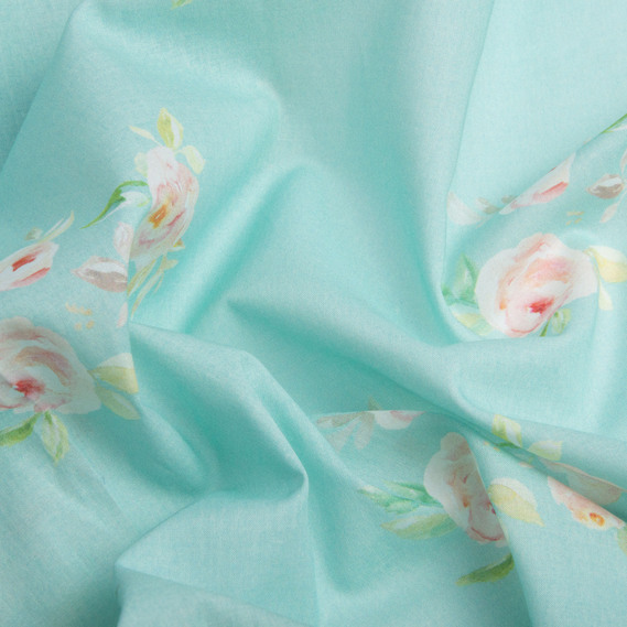 Batiste fabric Grand Rouse, cotton, natural fabric for clothing, cotton м’ята , фото 2