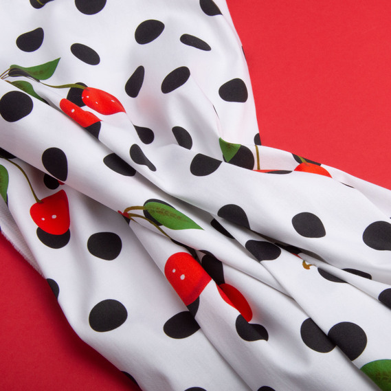 Suit fabric Cotton stretch, natural fabric for skirts, suits, dresses, cotton cherry, фото 3