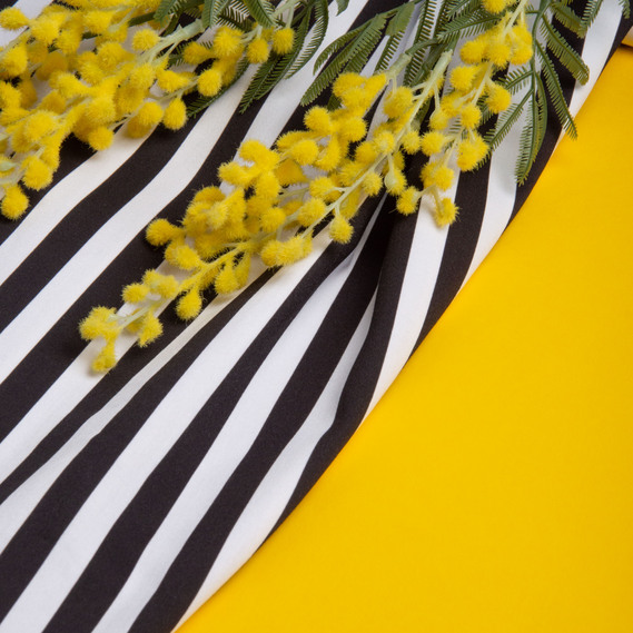 Тканина костюмна Коттон стрейч 170 гр/м2  натуральна тканина для спідниць, костюмів, суконь, бавовна смуга , фото 3