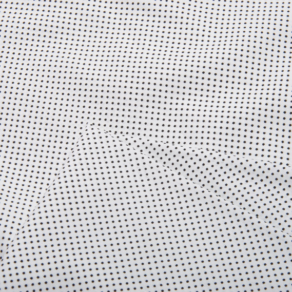 Тканина поплин бавовна, натуральна тканина горошок біла, фото 2