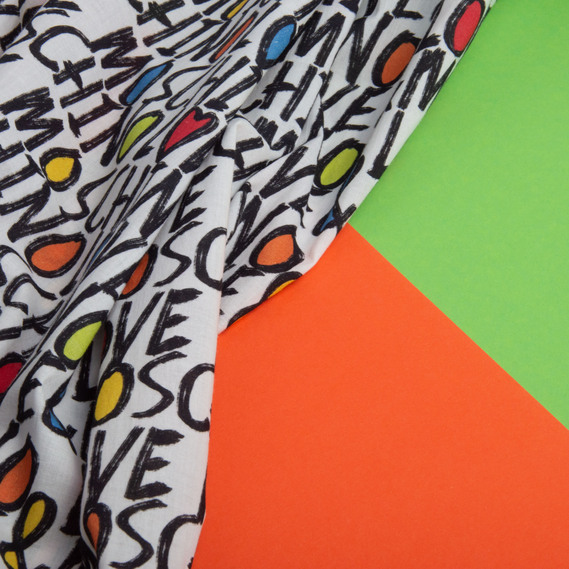 Тканина Батист Moschino Love, бавовна, натуральна тканина для одягу, бавовна, фото 3