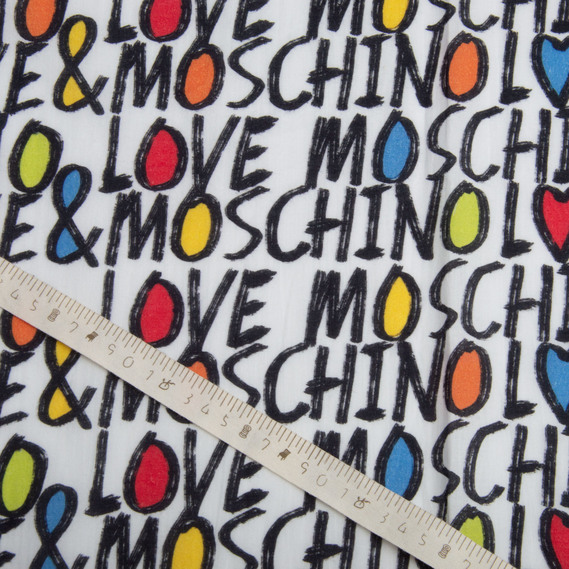 Тканина Батист Moschino Love, бавовна, натуральна тканина для одягу, бавовна, фото 4