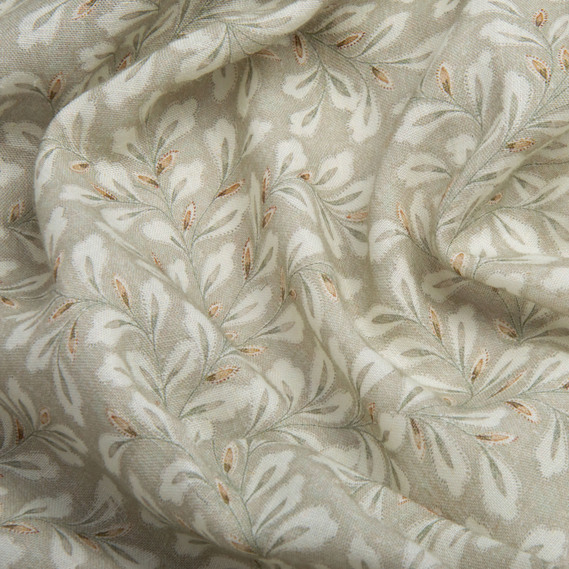 Тканина Льон Флора натуральний, тканина для одягу, лляна тканина платтяна для блузок, суконь, спідниць, фото 2