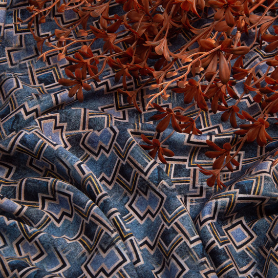 Staple fabric viscose, natural dress fabric, for blouses, dresses, skirts, фото 3