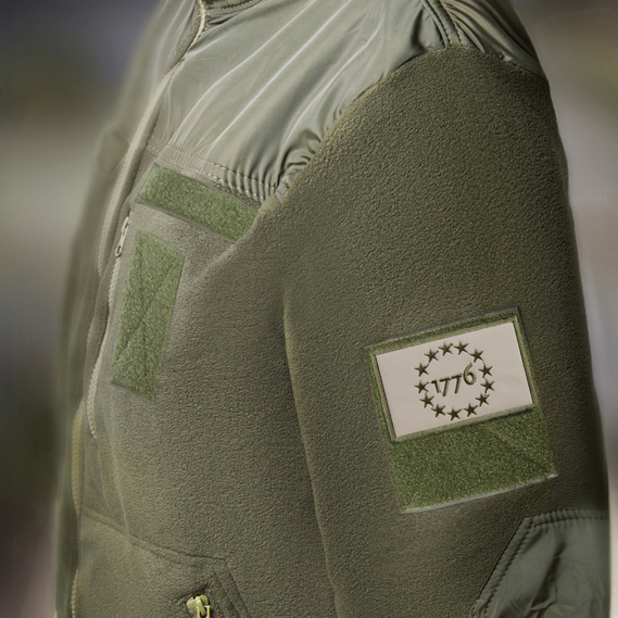 Набір шевронів 2 шт з липучкою Прапор США Америка 1776  Патріот шеврон беж, вишитий патч нашивка 5х8 см, фото 5