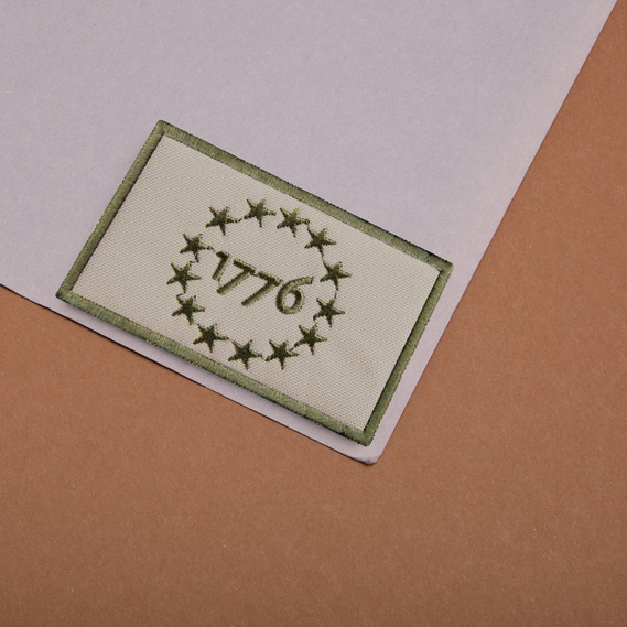 Набір шевронів 2 шт з липучкою Прапор США Америка 1776  Патріот шеврон беж, вишитий патч нашивка 5х8 см, фото 8