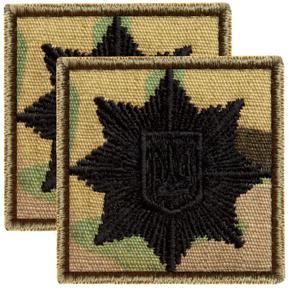 Set of chevrons 2 pcs on velcro Police cockade, Police, MIA patch, embroidered patch 4x4 cm, фото 1 Set of chevrons 2 pcs on velcro Police cockade, Police, MIA patch, embroidered patch 4x4 cm, фото 1