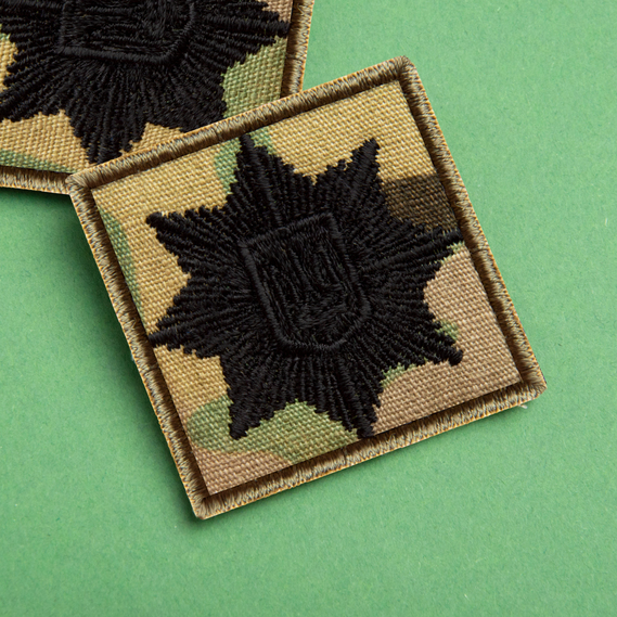 Set of chevrons 2 pcs on velcro Police cockade, Police, MIA patch, embroidered patch 4x4 cm, фото 3