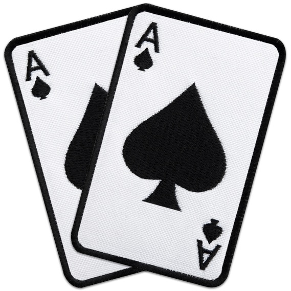 Набір шевронів 2 шт з липучкою Карта Туз Пік, Ace of Spades 5х8 см білий, вишитий патч нашивка, тактичний шеврон, фото 1 Набір шевронів 2 шт з липучкою Карта Туз Пік, Ace of Spades 5х8 см білий, вишитий патч нашивка, тактичний шеврон, фото 1