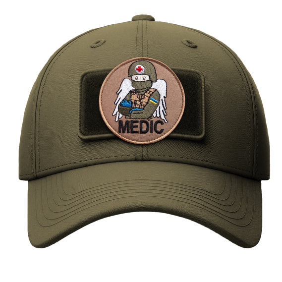 Набор шевронов 2 шт на липучке MEDIC беж 7,5х7,5 см, вышитый патч шеврон нашивка медика, медицинский, медик, фото 10