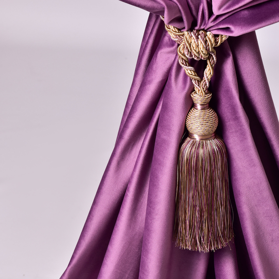 Solid-colored curtain fabric Velvet V-19 бузок, фото 4