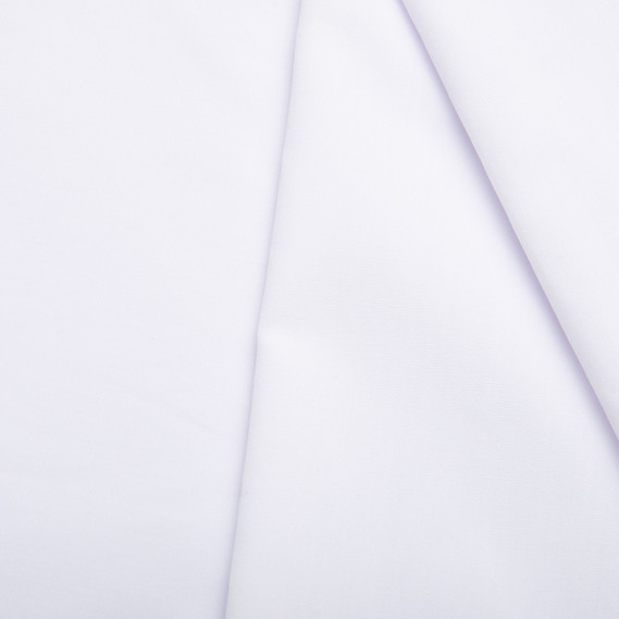 Тканина сорочкова однотонна щіл.117 гр/м2 90094 біла, фото 2