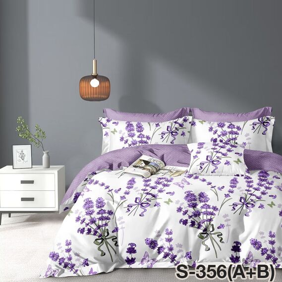 Ткань хлопок сатин для постельного белья, натуральная ткань, постельное белье, 120 гр/м2 ВТ-356А Лаванда, фото 1