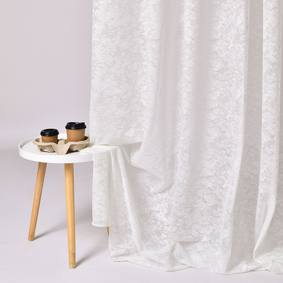 The fabric is jacquard tulle, Melisa pattern V-ecru, фото 3 The fabric is jacquard tulle, Melisa pattern V-ecru, фото 3